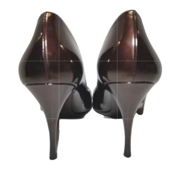 Stuart Weitzman Women's Metallic Brown Leather Peep Toe Pump Heels Size 9 - Picture 11 of 11